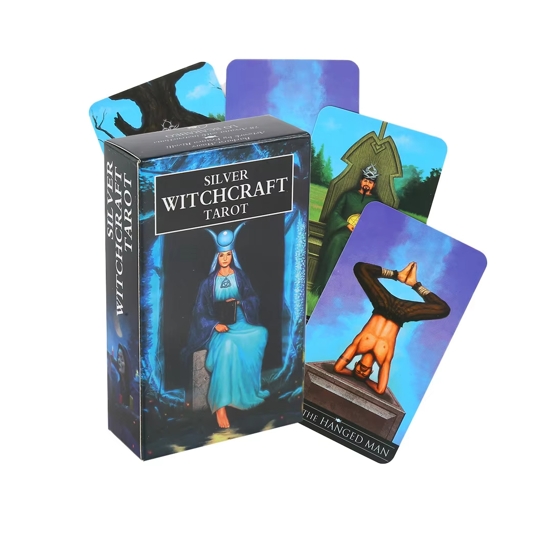 Tarot Deck With Guidebook - ホットセール シルバー ウィッチクラフト タロット オラクル タロットカード