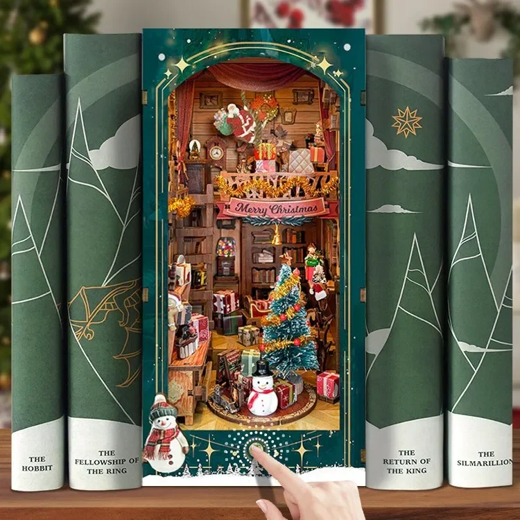 メリークリスマス DIY 木製ブックヌック シェルフインサー - Diy Wooden Book Nook Kit Shelf Insert のレビューと価格