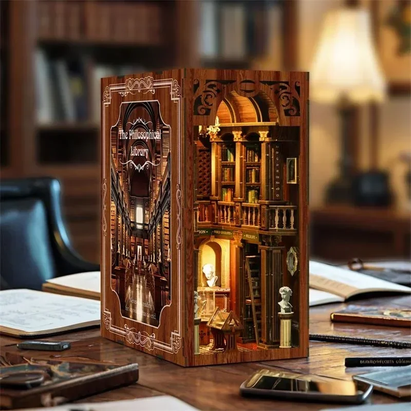 哲学的なデザインの「カサ・ニュー」DIY木製ブックヌック・シ - Diy Wooden Book Nook Kit Shelf Insert のレビューと価格